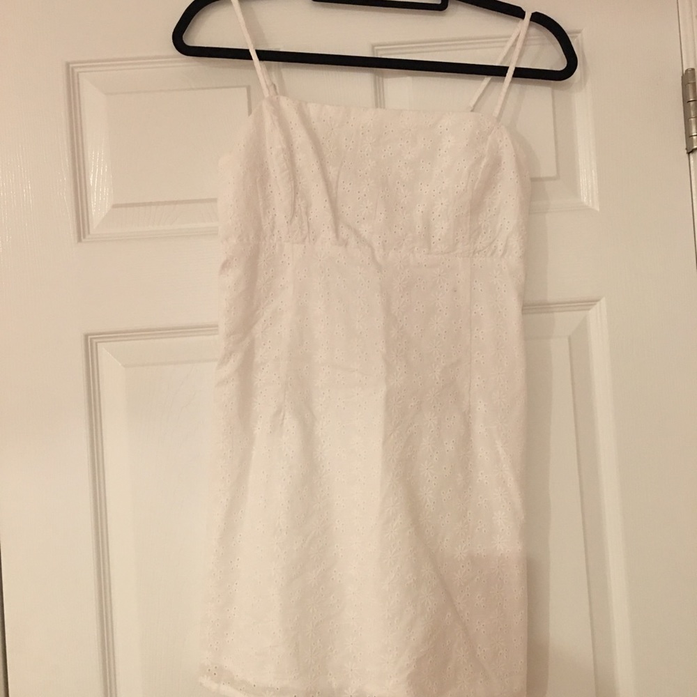 NWOT Garage Eyelet Lace Empire Dress in White